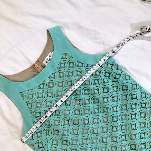 Eliza J Sleeveless Lace Shift Dress Mint Size 8 - Picture 4 of 6
